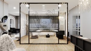 KNG Mimarlık Lüks Güzellik Merkezi Karşılama Alanı Tasarımı