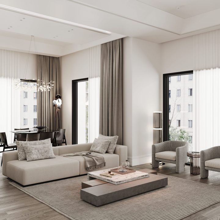 Karamürsel Daire 01 modern konut salon iç mimari