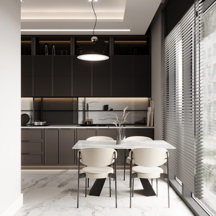 Karamürsel Daire 10 açık mutfak iç mimari