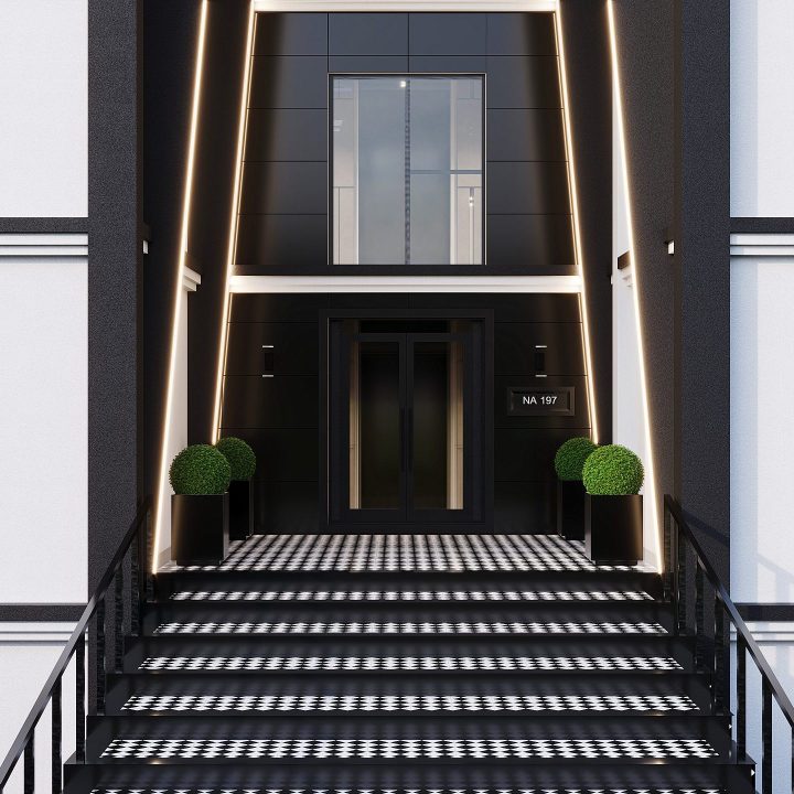 2024 Karamürsel apartman giriş mimari tasarımı