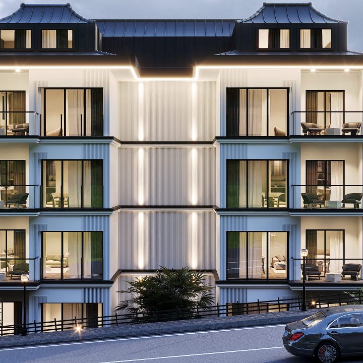 2024 Karamürsel modern apartman cephe tasarımı