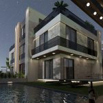 2025 Makedonya Villa Projesi mimari projesi – genel açı, mimari oranlar ve güçlü dış siluet (KNG Mimarlık)