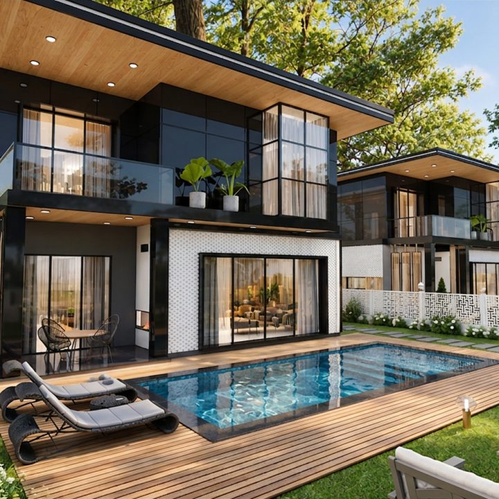 M.Y Villaları balkon ve teras tasarımı